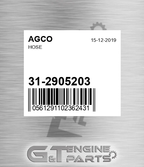 31-2905203 Hose for AGCO