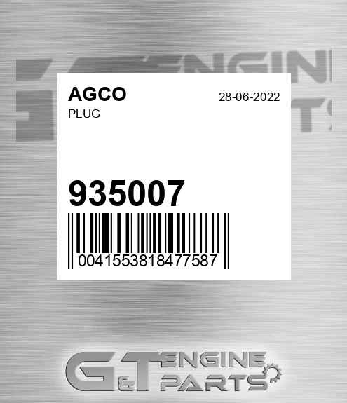 935007 AGCO Plug