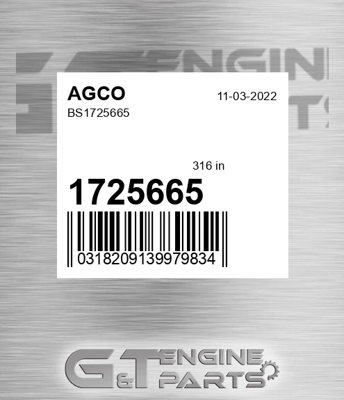 1725665 Bs for AGCO