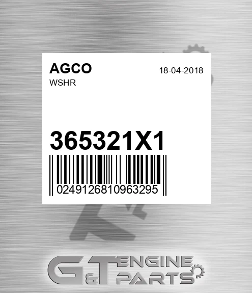 365321X1 Wshr for AGCO