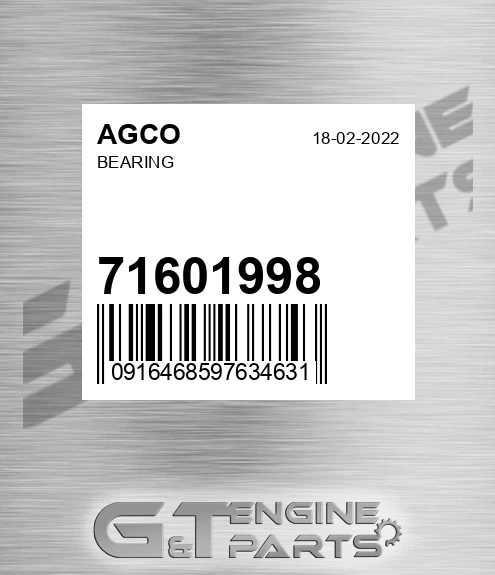 71601998 AGCO Bearing
