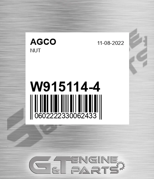 W915114-4 Nut for AGCO