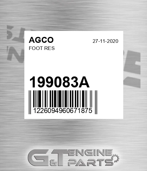 199083A Foot Res for AGCO