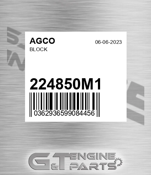 224850M1 Block for AGCO