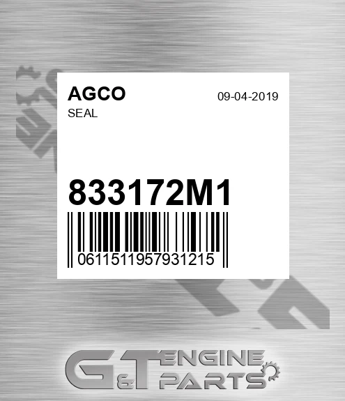 833172M1 Seal for AGCO