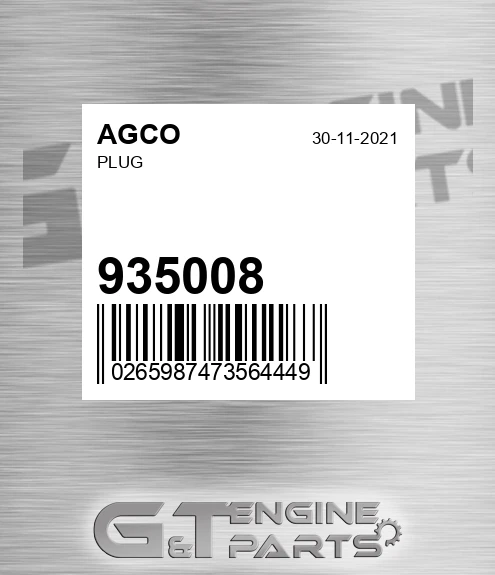 935008 AGCO Plug