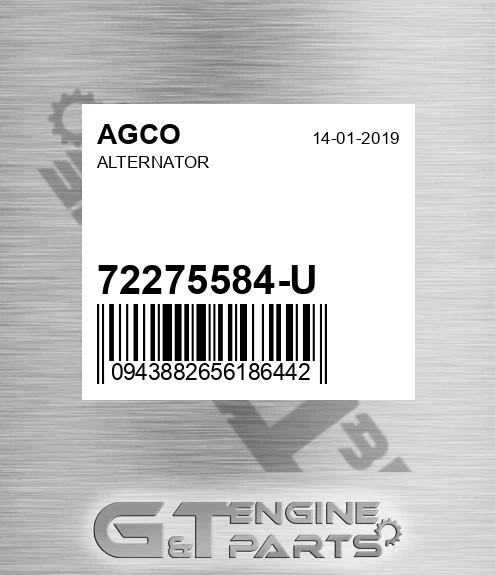 72275584-U Alternator for AGCO
