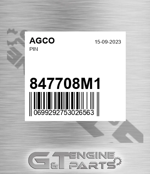 847708M1 Pin for AGCO
