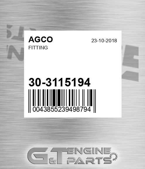30-3115194 Fitting for AGCO