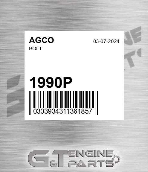 1990P Bolt for AGCO