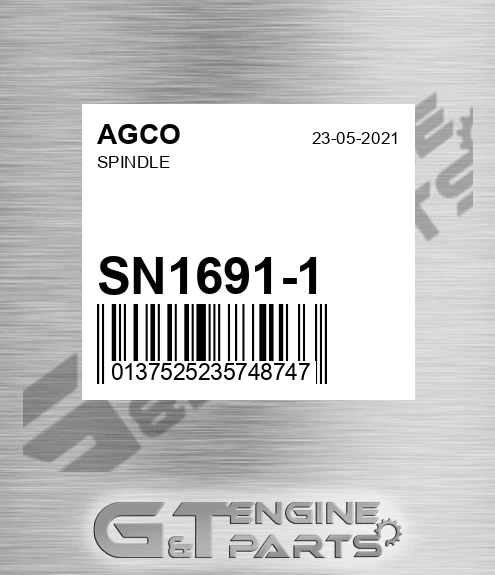 SN1691-1 Spindle for AGCO