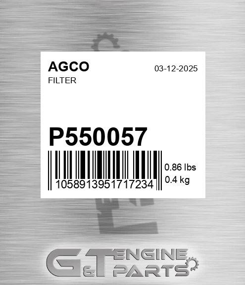 P550057 Filter