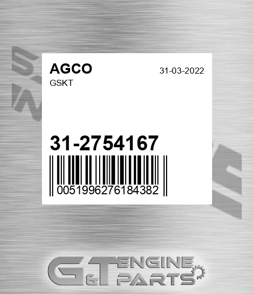 31-2754167 Gskt for AGCO