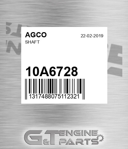 10A6728 Shaft
