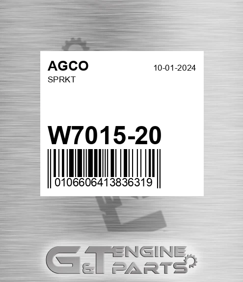 W7015-20 Sprkt for AGCO
