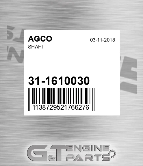 31-1610030 Shaft for AGCO