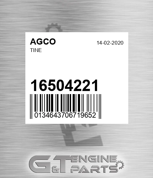 16504221 Tine for AGCO