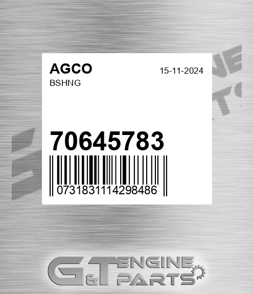 70645783 Bshng for AGCO