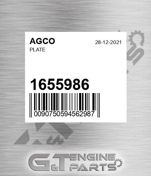 1655986 Plate for AGCO