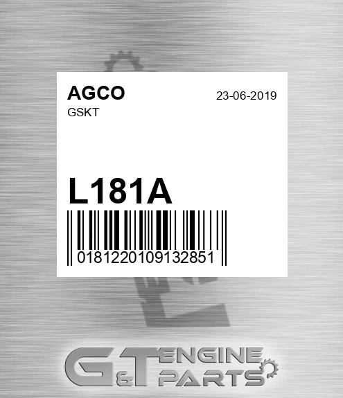 L181A AGCO Gskt