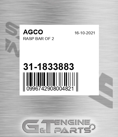 31-1833883 Rasp Bar Of 2 for AGCO