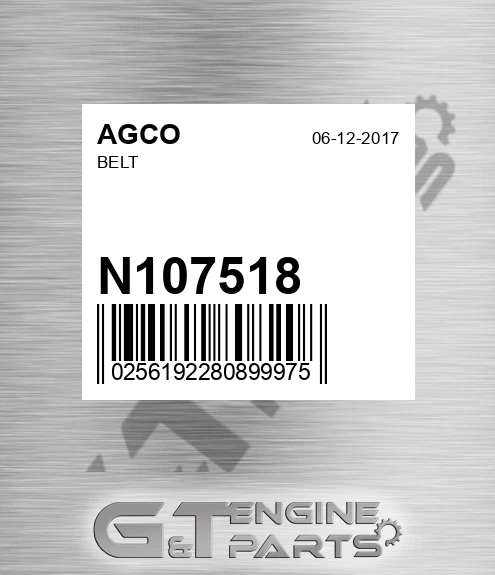 N107518 AGCO Belt