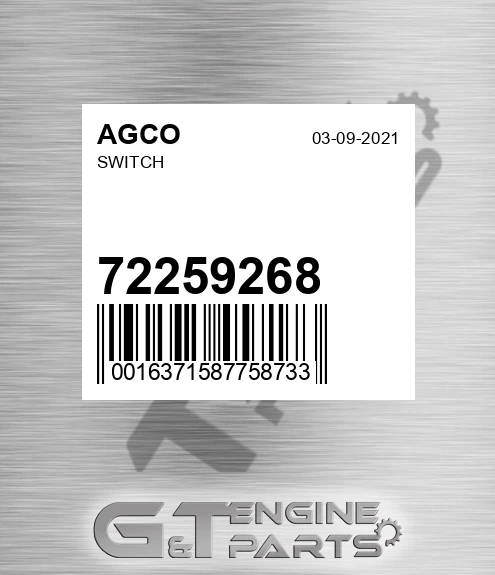 72259268 Switch for AGCO