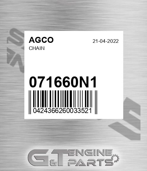 071660N1 Chain for AGCO