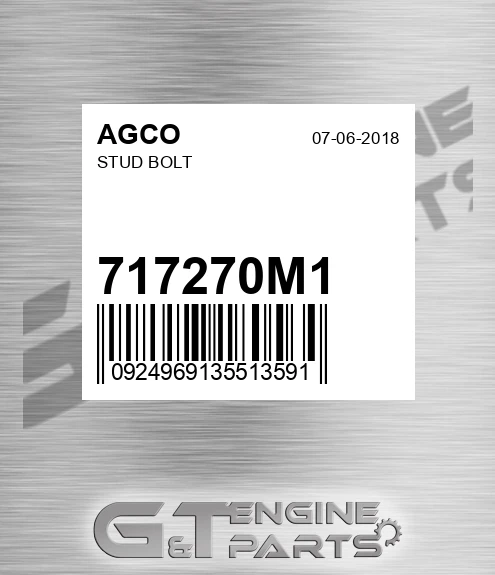 717270M1 AGCO Stud Bolt