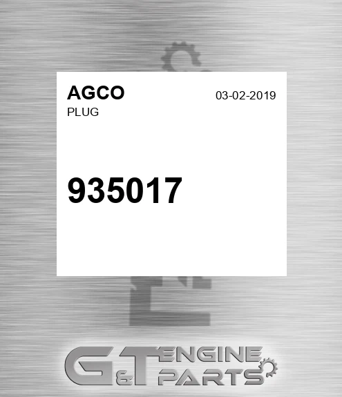935017 AGCO Plug