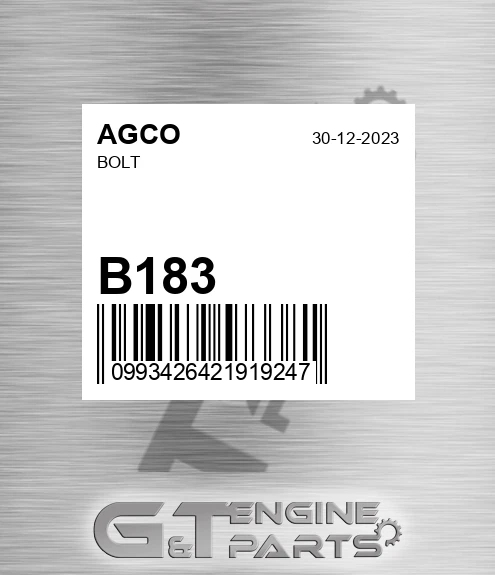 B183 Bolt