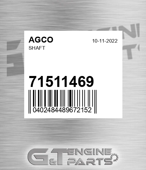 71511469 Shaft for AGCO