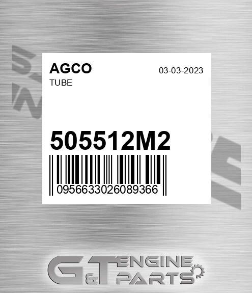 505512M2 AGCO Tube