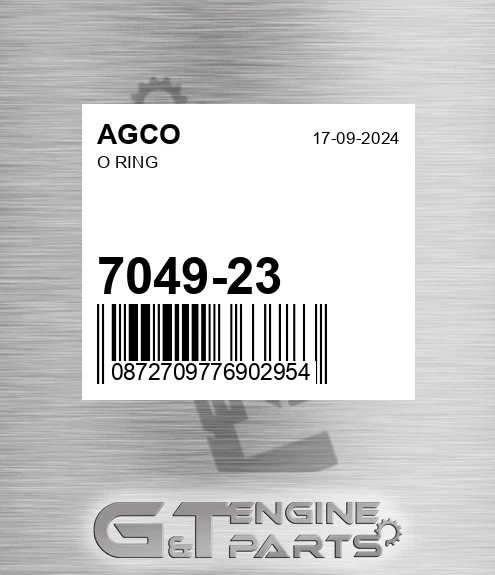 7049-23 O Ring for AGCO