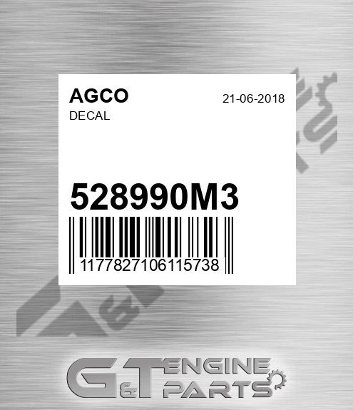 528990M3 AGCO Decal
