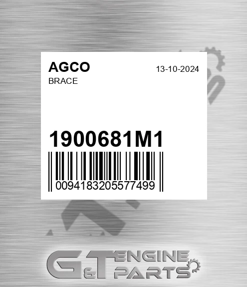 1900681M1 Brace for AGCO
