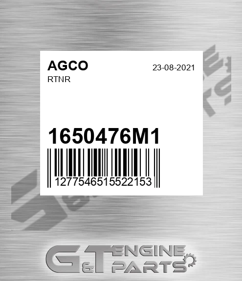 1650476M1 Rtnr for AGCO