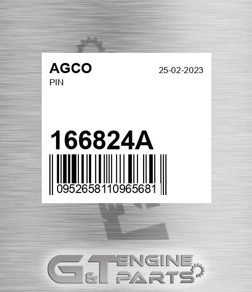 166824A Pin for AGCO