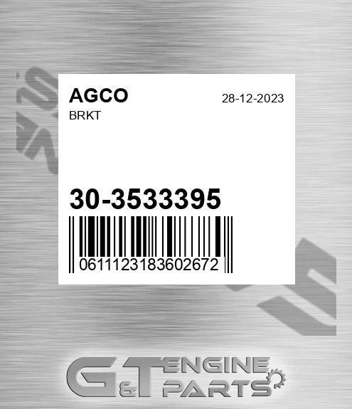 30-3533395 Brkt for AGCO