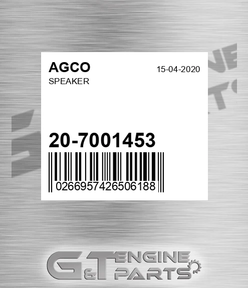 20-7001453 Speaker for AGCO