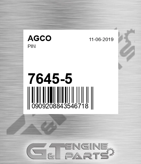 7645-5 Pin for AGCO