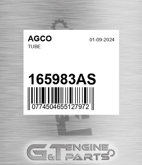 165983AS Tube for AGCO