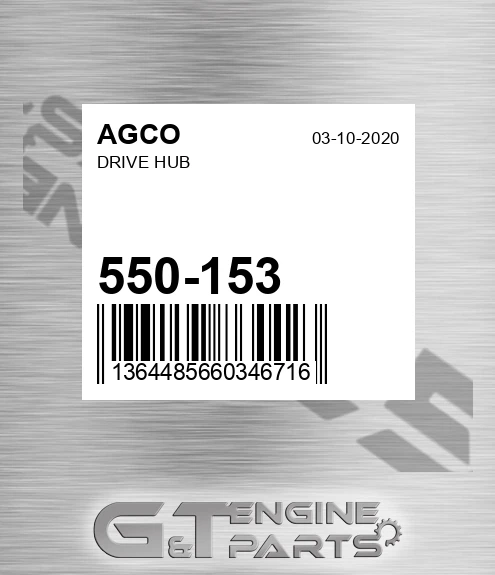 550-153 AGCO Drive Hub