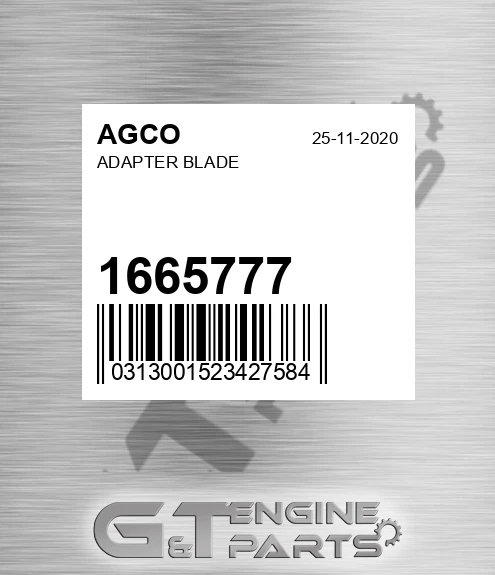 1665777 Adapter Blade for AGCO