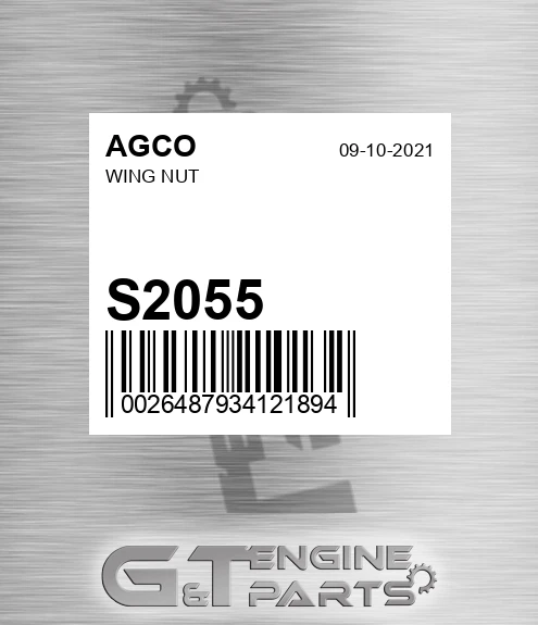 S2055 Wing Nut for AGCO