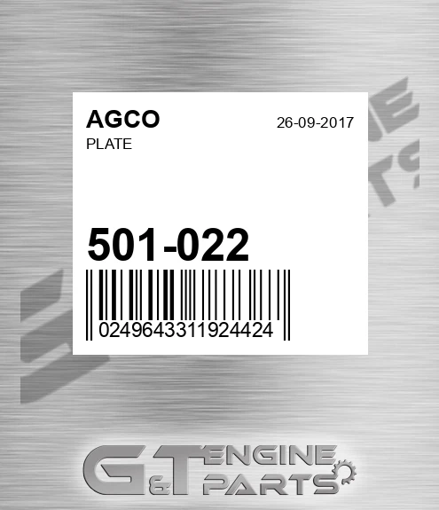 501-022 Plate for AGCO