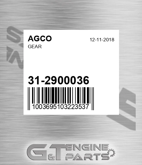 31-2900036 Gear for AGCO