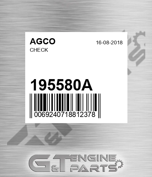 195580A Check for AGCO