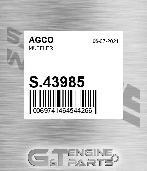 S.43985 Muffler for AGCO