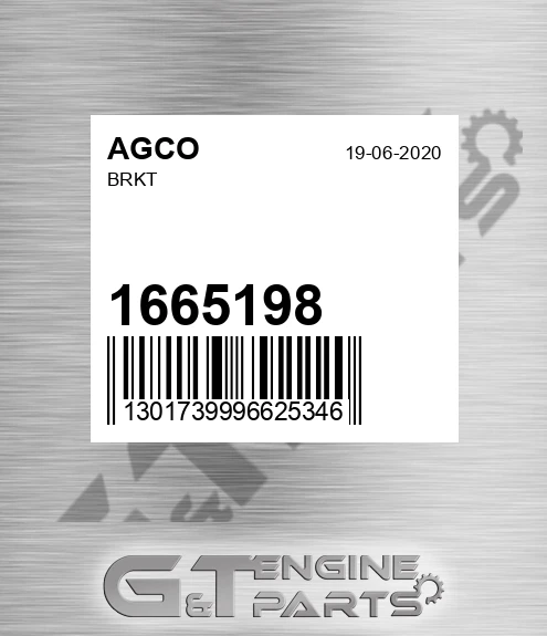 1665198 Brkt for AGCO